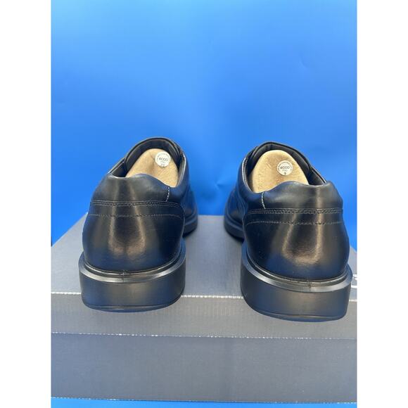 Ecco Men’s EU 45/US 11 Black Leather Timeless Square Toe Oxford Tie Shoe NEW - Picture 4 of 9